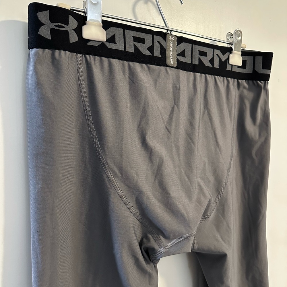 Like new under armour compression men tights  XXL leggings black gray heat gear - Picture 11 of 13